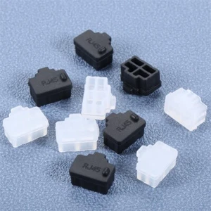 10Pcs Ethernet Hub Port RJ45 Anti-Dust Cover Plug Protector Stopper Cap Silicone - Picture 1 of 14