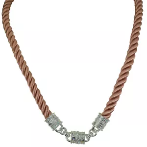 NUEVO COLLAR MAGNÉTICO KIRKS FOLLY CORDÓN MÍSTICO TONO PLATA ESTERLINA/ARENA EXÓTICA - Imagen 1 de 3