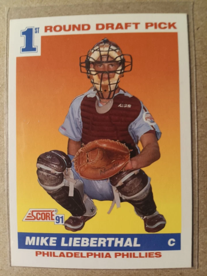 MIKE LIEBERTHAL PHILLIES "1st ROUND DRAFT PICK" 1991 SCORE BASEBALL CARD #683 - Image 1 of 1