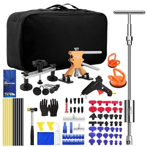 Car Body Dent Puller Tabs Pulling Paintless Dent Repair Removal PDR Tools Kit - Picture 1 of 21