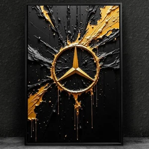 ✅ Wandbild, Mercedes AMG Logo, Abstrakt Kunst - Acrylglas, Leinwand, Poster Bild - Bild 1 von 9