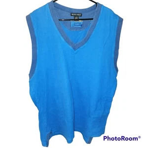 Vintage 90s Nike Golf Swoosh 18 Vest Sleeveless Shirt Mens XL Blue Pullover - Picture 1 of 3