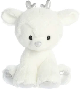 Aurora - Vacaciones - Reno apuesto - Peluche festivo blanco de 13" - Imagen 1 de 4