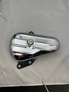 Cassetta porta attrezzi destra ovale cromata Harley Softail Chopper Bobber EVO con chiave - Foto 1 di 2