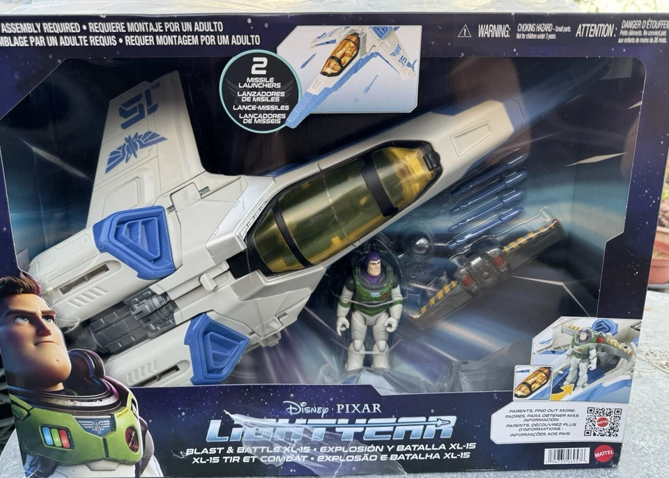 Disney Pixar Lightyear Blast & Battle XL-15 Spaceship with Buzz Figure NIB - Image 1 of 1