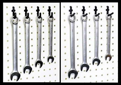 WallPeg Flex-Lock J & L Peg Hooks for 1/4" Pegboard - Lot 100 - Black or White