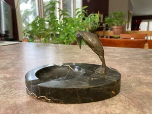 TYPICAL ART DECO * Marabout on marble base - Marble default - SOLD AS IS - Bild 1 von 8