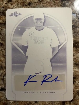 KUMAR ROCKER 2017 LEAF PERFECT GAME 1/1 Autograph Printing Plate Auto One Of One - Image 1 of 2