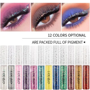 Glitter Eyeliner Eye Shadow Liquid Shimmer Long Lasting Sparkly EyeLiner MakeUp☆ - Picture 1 of 24