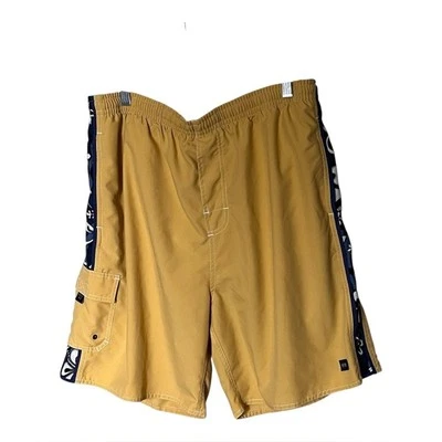 Newport Blue Golden Yellow with Blue Stripe Board Shorts Swim Trunks Size XL - Image 1 of 4
