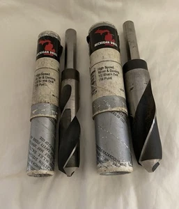 1” and 3/4" Michigan Tool HSS Silver and Deming NOS (1/2" Shank) Drills - USA - Picture 1 of 3