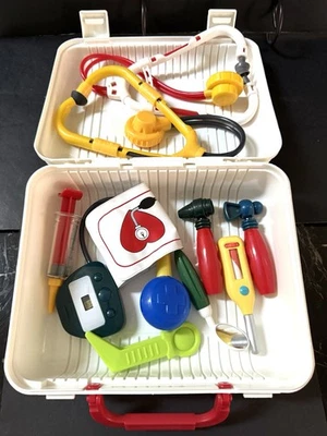 Kit de enfermera para médicos juguete de juego de simulación 10 piezas estetoscopio martillo termómetro otoscopio Foto 1 de 4