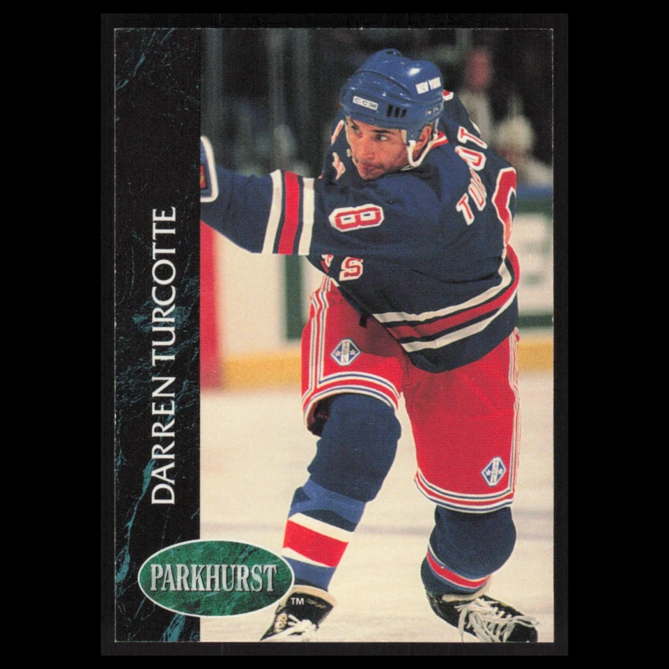 Darren Turcotte #345 1992 Parkhurst New York Rangers Hockey Card NHL NM - Image 1 of 3