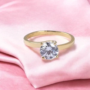Anello solitario diamante brillante tondo F/VS1 certificato GIA 0,75 carati... - Foto 1 di 3