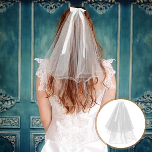  Velo da sposa doppio strato accessori capelli sposa per donna - Foto 1 di 12