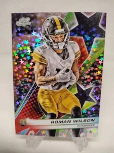Roman Wilson 2024 Topps Cosmic Chrome Starfractors Rookie Pittsburgh Steelers - Imagen 1 de 4