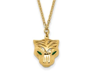 Collar de tigre pulido oro amarillo de 14 K con cadena (18 pulgadas) - Imagen 1 de 4