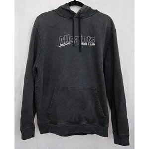 Sudadera con Capucha AllSaints Para Hombre Pequeña Gris Pullover Sudadera Londres E16NN 1994 Logo - Imagen 1 de 10