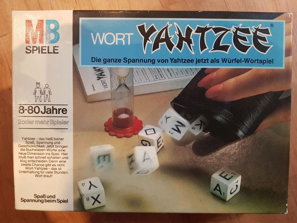 Wort Yahtzee MB Spiele TOP Zustand-Vintage Brettspiele - Komplett inkl Anleitung - Bild 1 von 1