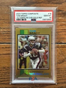 2023 Topps Composite ‘73 Topps Chrome Tom Brady Chrome Gold Refractor /50 - Picture 1 of 3