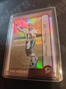 Dan Marino Bowman 1999 refractor cromado #1 Miami Dolphins limpio - Imagen 1 de 3
