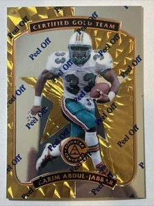 Tarjeta #15 1997 Pinnacle Certified, Certified Gold Team, Karim Abdul-Jabbar - Imagen 1 de 2