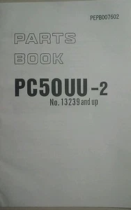 KOMATSU PC50UU-2 EXCAVATOR & ENGINE 4D88E-3B PARTS MANUAL - Picture 1 of 3