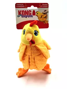 Kong Layerz Forage Hen Md Squeaky Crinkley Treat Stuffable Plush Dog Toy 7" - Picture 1 of 13