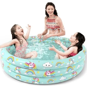 Inflatable Baby Kiddie Pool - Kids Paddling Pool Toddler Baby Swimming - Picture 1 of 6