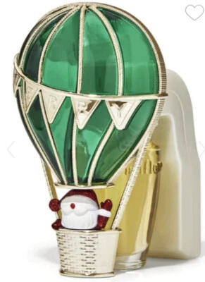 Bath & Body Works Wallflower Plug In Light Holiday Green Hot Air Balloon New - Image 1 of 4