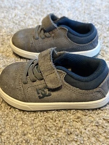DC SHOES Gray Blue Easy On Sneakers Toddler Size 5 - Picture 1 of 6