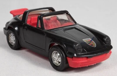 Tootsietoy Porsche 911 Black & Red 10" Vintage USA Plastic Toy - Image 1 of 4