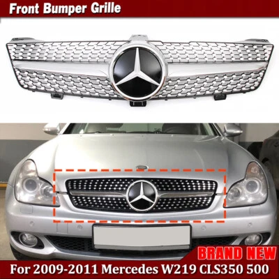 Chrome Front Grille Grill W/Star For Mercedes Benz W219 CLS350 CLS500 2009-2011 - Изображение 1 из 4