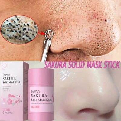 Sakura Remove Blackheads Mud Mask Shrink Pores Deep Cleansing Oil-Control Moistu - Image 1 of 4