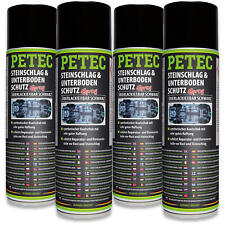 Produktbild - 4x PETEC Steinschlagschutz Unterbodenschutz 500 ml schwarz Kautschukbasis 73250