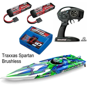 Traxxas Spartan Green 2.4GHz +2 Lipo Batteries 3S + Charger 4A Set - Picture 1 of 3