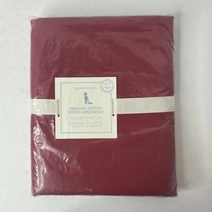Pottery Barn Kids Organic Cotton Toddler Sheet Set Red Sheets Pillowcase NEW - Picture 1 of 4