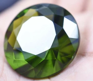 Lab Created 52.75 Ct Green Peridot GGL Certified Diamond Cut TOP QUALITY Gem - Picture 1 of 11