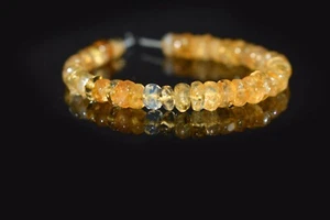 4-6MM AAA++ Natural Yellow Citrine Smooth Rondelle Shape Gemstone Loose Beads 5" - Picture 1 of 4