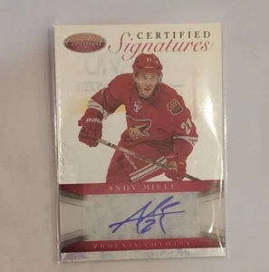 2012 CERTIFIED SIGNATURES ANDY MIELE AUTOGRAPH - PHOENIX COYOTES AUTO - Picture 1 of 3