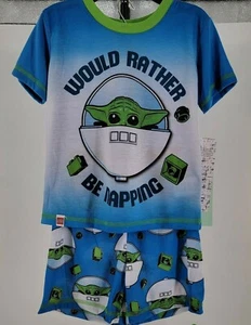 LEGO STAR WARS Boys ~ Baby Yoda Grogu The Child ~ Pajama Shorts Set NWT 2T 4T - Picture 1 of 2