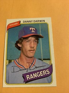 #498 Danny Darwin Texas Rangers 1980 Topps Baseball Card Cb20