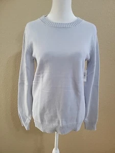 Women's Pullover Sweater Classic -fit Stretch Soft Touch Long Sleeves Crewneck - Picture 1 of 5