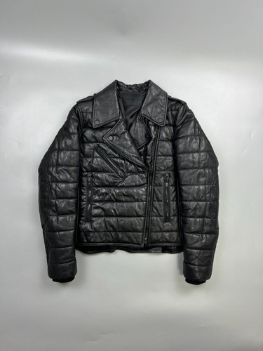 Giacca trapuntata da donna Alexander Wang per H&M biker in pelle taglia US 6 (Y0783)