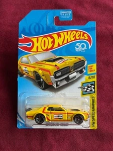 HOT WHEELS SPEED GRAPHICS ~ 50th ANNIVERSARY YELLOW 1968 MERCURY COUGAR ~ MOC! - Bild 1 von 2