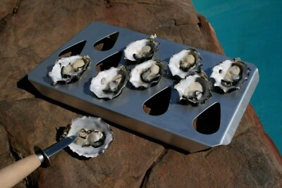 ~Oyster Steady Tray~ Cooking & Serving Tray Cooks 1 Dozen In Oven Or Grill - Image 1 of 4