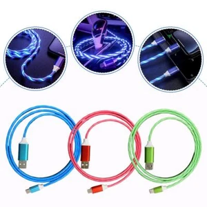 LED 100CM Fast Charge Type C USB Cable Cord For Galaxy S23 S21 S20 S22 S10 X3Z8 - Picture 1 of 20