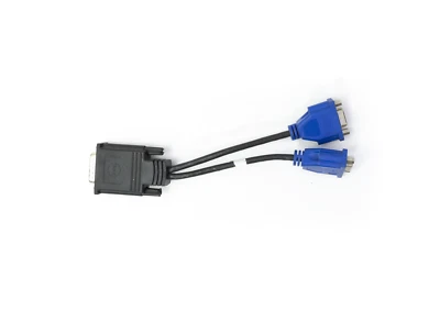 Y Splitter Cable Molex DMS 59 Male to Dual 2x VGA DE 15 D Sub Female - Image 1 of 3