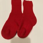 Vintage Solid Red Thick Crew Socks For Kids Sock Size Soft Fuzzy Size 6-8