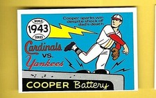 1970 Fleer LAUGHLIN WORLD SERIES 1943 Cardinals v Yankees #40 Blue Back NRMT